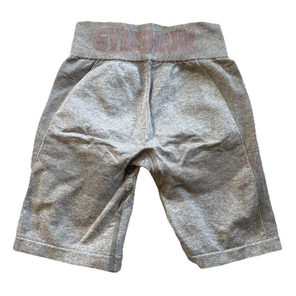 Gymshark High Waist Vital Shorts Gray Pink Logo S Gym Wear Active